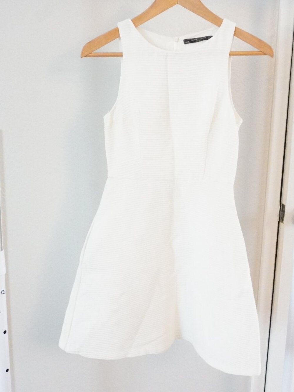 Zara White Sleeveless Dress